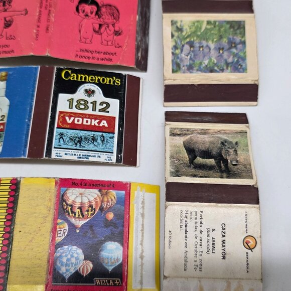 Vintage Mixed Lot of 9 Matches Box Collection Love Is 84 Olympic Vodka Animals - Picture 5 of 8